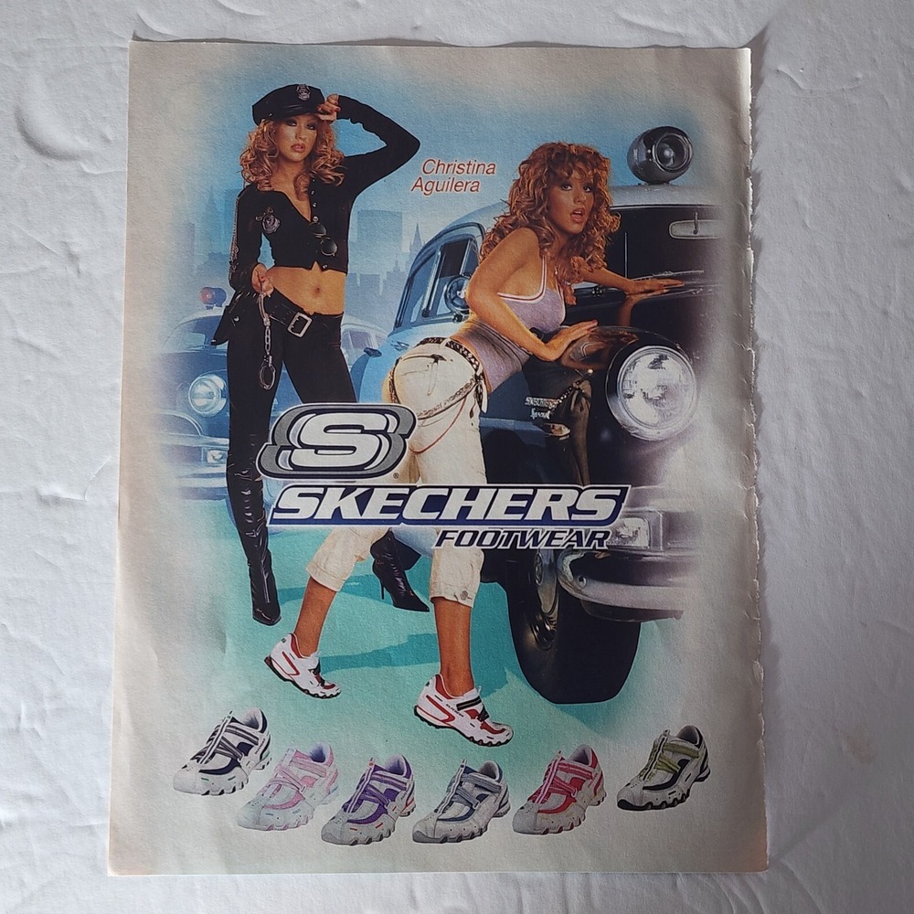 Vintage Print Ad Skechers Footwear Christina Aguilera clipping 2005 8x10.5